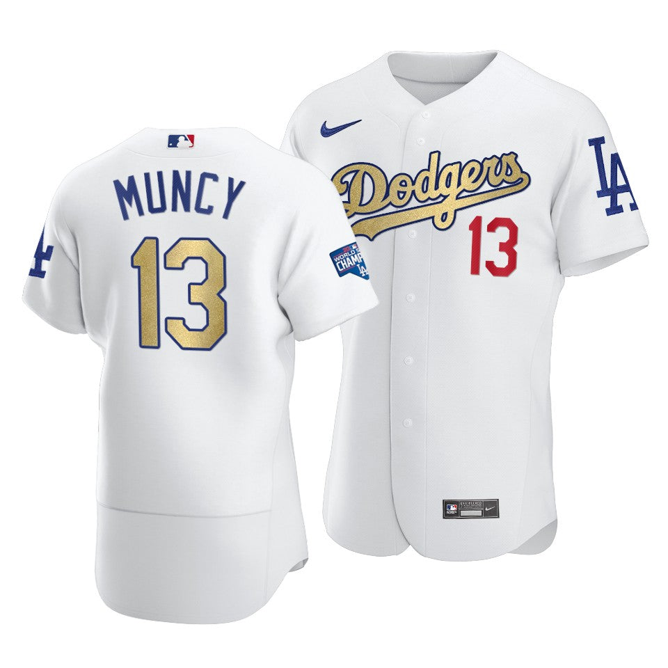 Max Muncy Los Angeles Dodgers white jersey