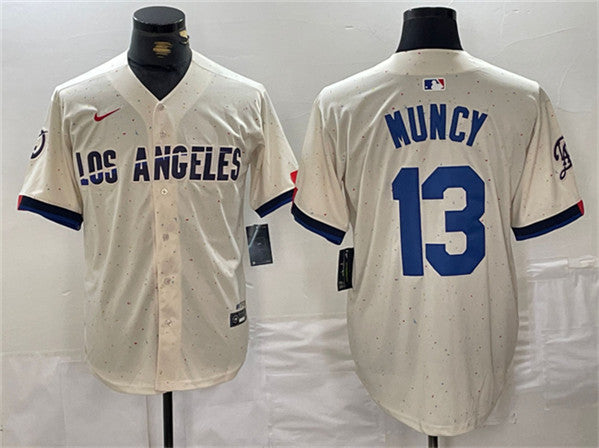 Max Muncy Los Angeles Dodgers cream jersey