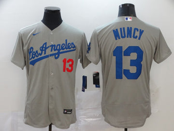 Max Muncy Los Angeles Dodgers grey jersey