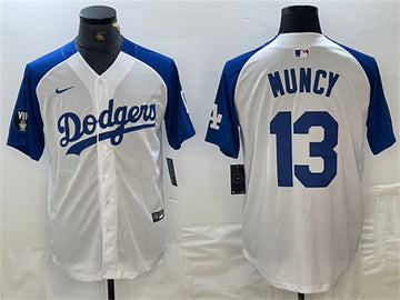 Max Muncy Los Angeles Dodgers white-blue jersey