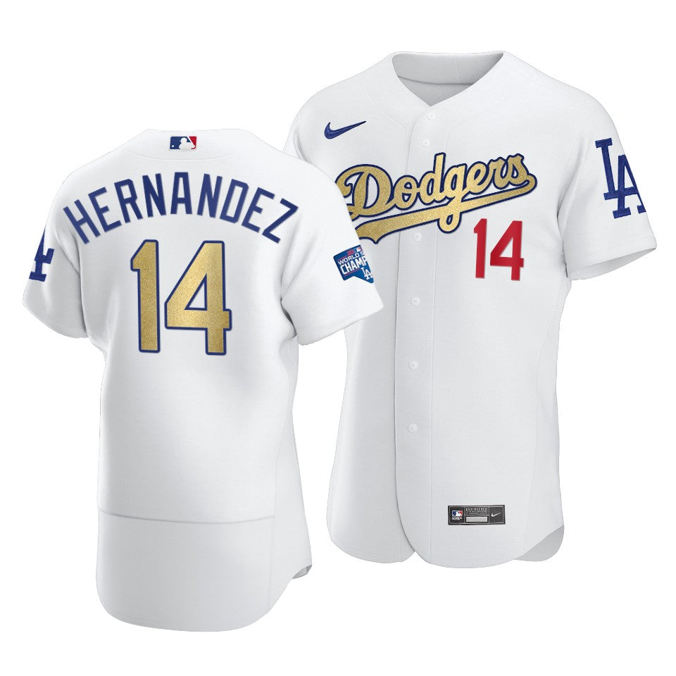 Enrique Hernandez Los Angeles Dodgers white jersey