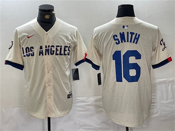 Will Smith Los Angeles Dodgers cream jersey