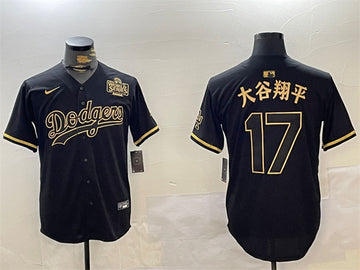 Shohei Ohtani Los Angeles Dodgers black-gold jersey