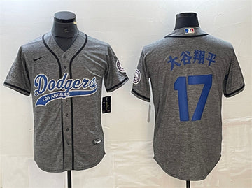 Shohei Ohtani Los Angeles Dodgers gray jersey