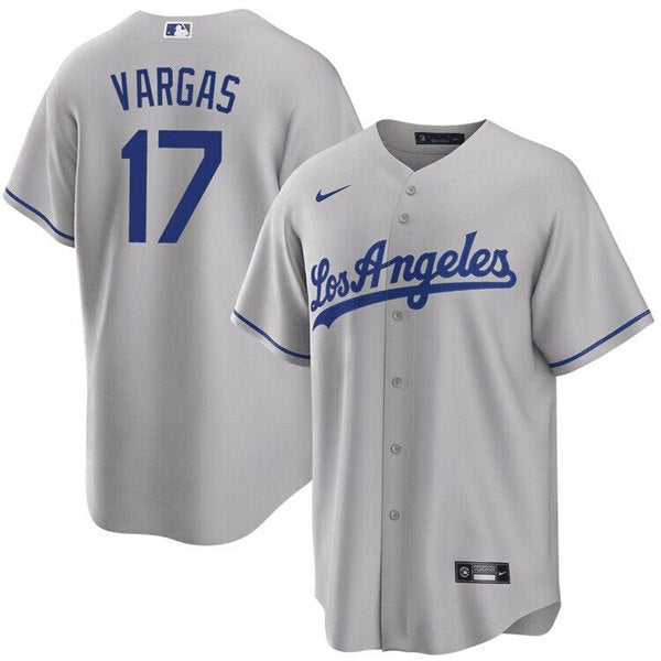 Miguel Vargas Los Angeles Dodgers gray jersey
