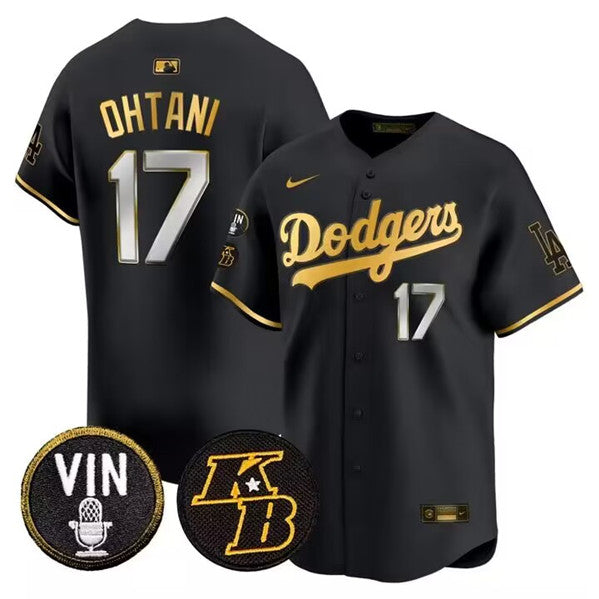 Shohei Ohtani Los Angeles Dodgers black-gold jersey