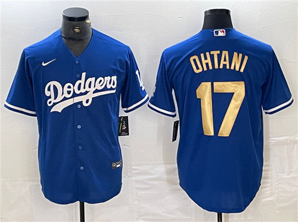 Shohei Ohtani Los Angeles Dodgers blue-gold jersey