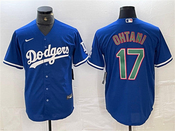 Shohei Ohtani Los Angeles Dodgers blue-green jersey