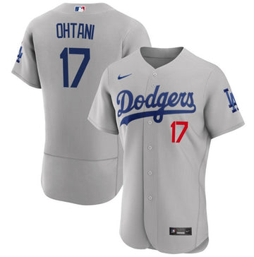 Shohei Ohtani Los Angeles Dodgers gray jersey