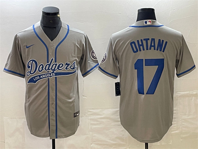 Shohei Ohtani Los Angeles Dodgers gray jersey