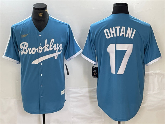 Shohei Ohtani Los Angeles Dodgers blue Throwback jersey