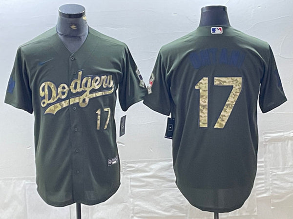 Shohei Ohtani Los Angeles Dodgers olive jersey
