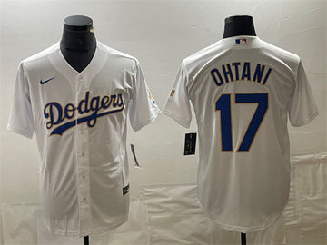 Shohei Ohtani Los Angeles Dodgers white-gold jersey