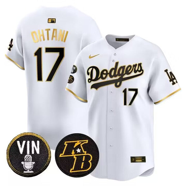 Shohei Ohtani Los Angeles Dodgers white-gold jersey