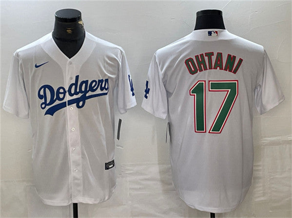 Shohei Ohtani Los Angeles Dodgers white-green jersey
