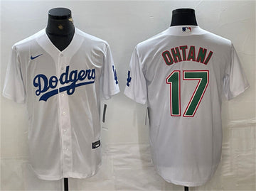 Shohei Ohtani Los Angeles Dodgers white-green jersey