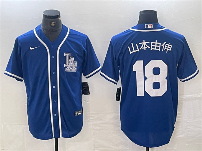 Yoshinobu Yamamoto Los Angeles Dodgers blue jersey