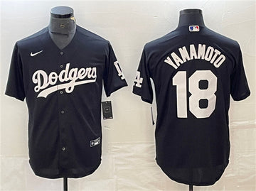 Yoshinobu Yamamoto Los Angeles Dodgers black jersey
