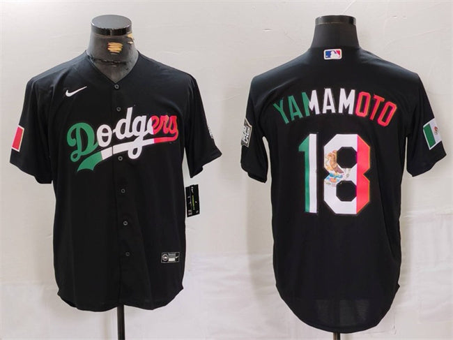 Yoshinobu Yamamoto Los Angeles Dodgers black jersey