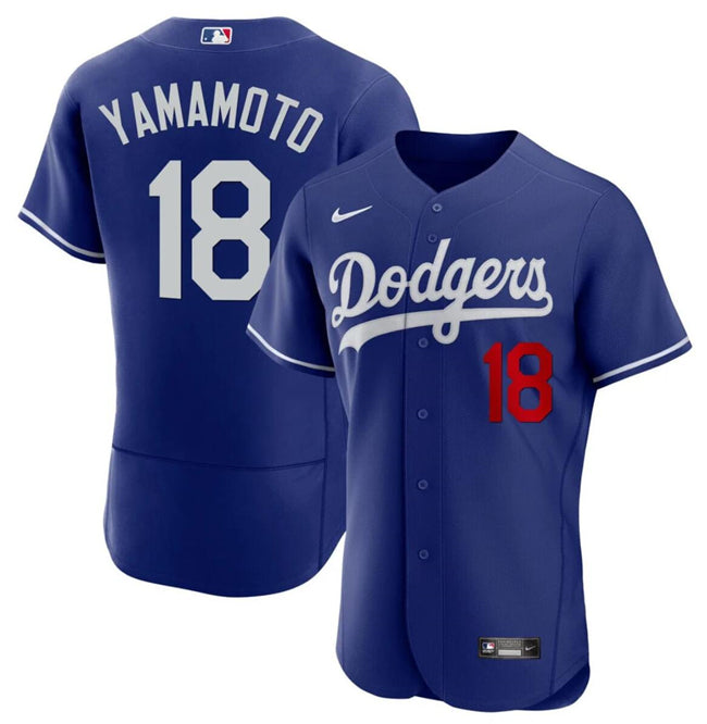 Yoshinobu Yamamoto Los Angeles Dodgers royal jersey