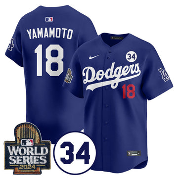 Yoshinobu Yamamoto Los Angeles Dodgers royal jersey