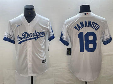 Yoshinobu Yamamoto Los Angeles Dodgers white City Connect jersey