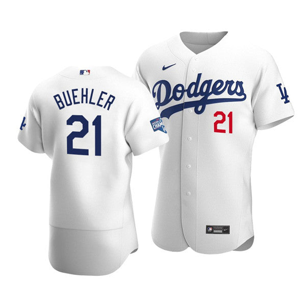 Walker Buehler Los Angeles Dodgers white jersey
