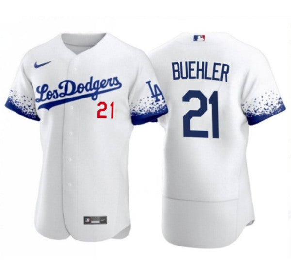 Walker Buehler Los Angeles Dodgers white City Connect jersey