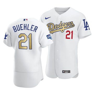 Walker Buehler Los Angeles Dodgers white jersey