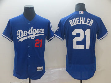 Walker Buehler Majestic Los Angeles Dodgers royal jersey
