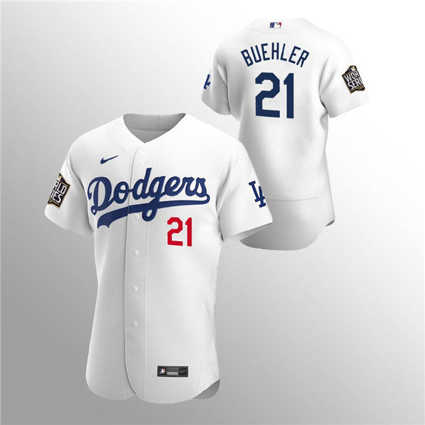 Walker Buehler Los Angeles Dodgers white jersey