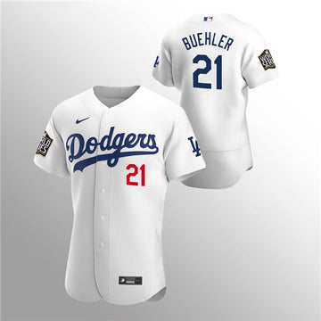 Walker Buehler Los Angeles Dodgers white jersey