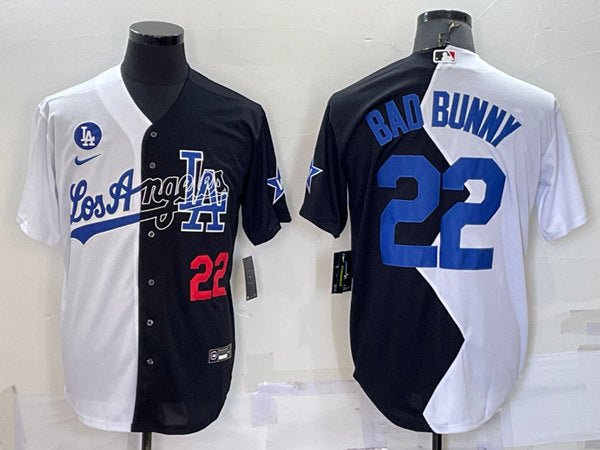 Bad Bunny Los Angeles Dodgers white-black All-Star jersey
