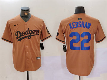 Clayton Kershaw Los Angeles Dodgers brown jersey