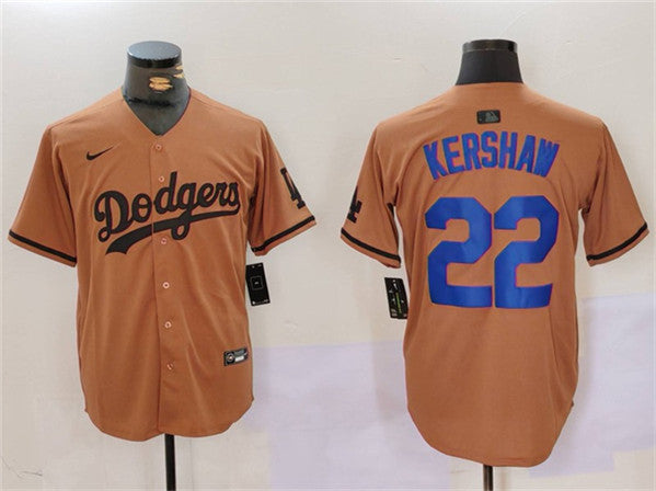 Clayton Kershaw Los Angeles Dodgers brown jersey