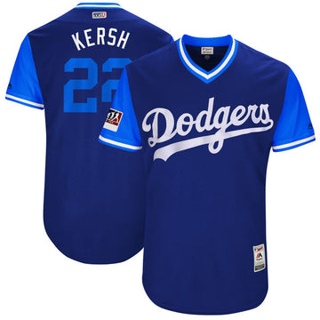 Clayton Kershaw Kersh Majestic Royal-Light Los Angeles Dodgers blue Authentic jersey