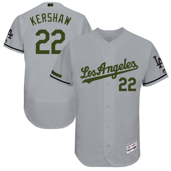 Clayton Kershaw Majestic Los Angeles Dodgers gray Authentic jersey