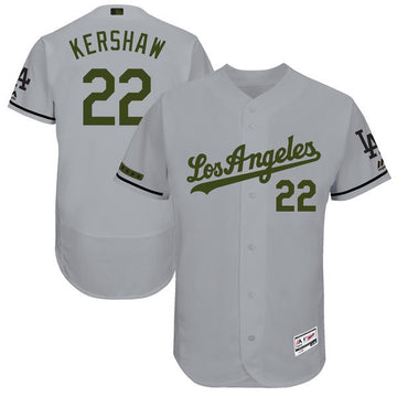 Clayton Kershaw Majestic Los Angeles Dodgers gray Authentic jersey