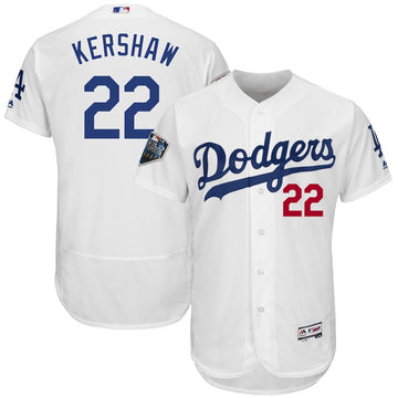 Clayton Kershaw Majestic Los Angeles Dodgers white jersey