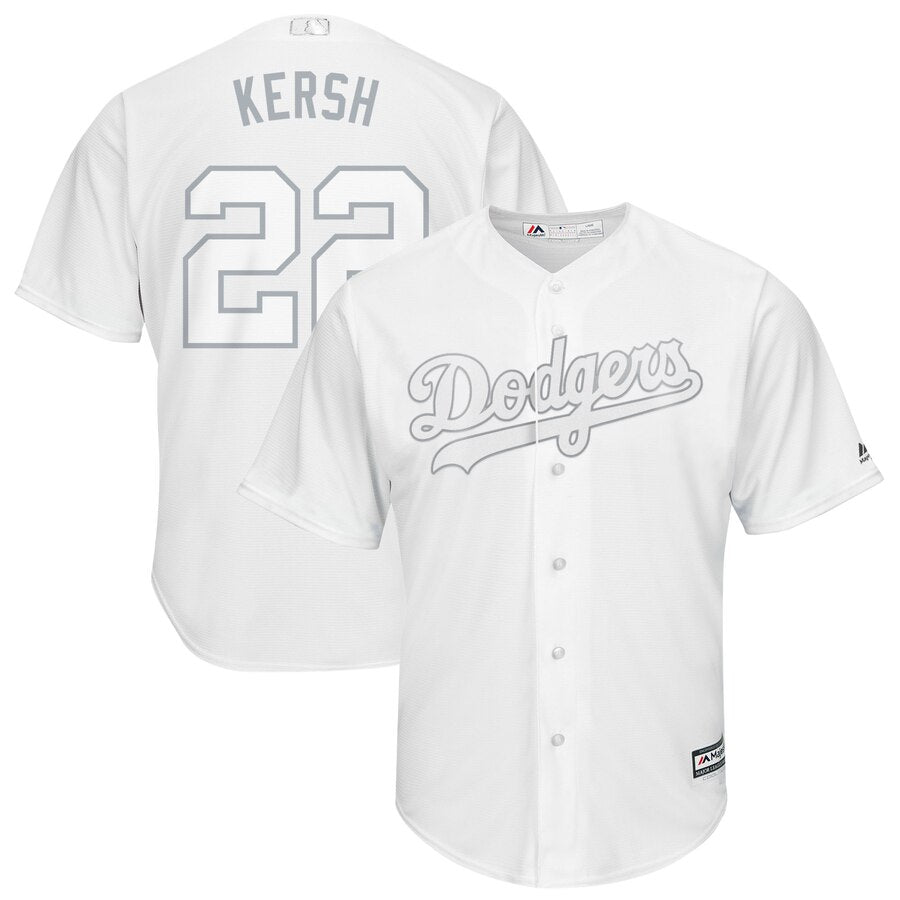 Clayton Kershaw Majestic Los Angeles Dodgers white jersey