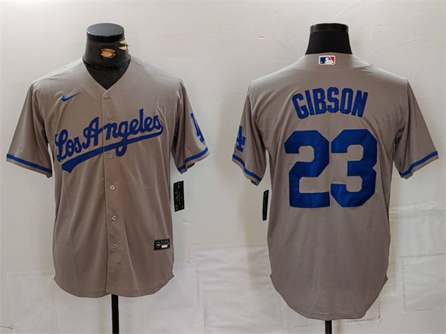 Kirk Gibson Los Angeles Dodgers gray jersey