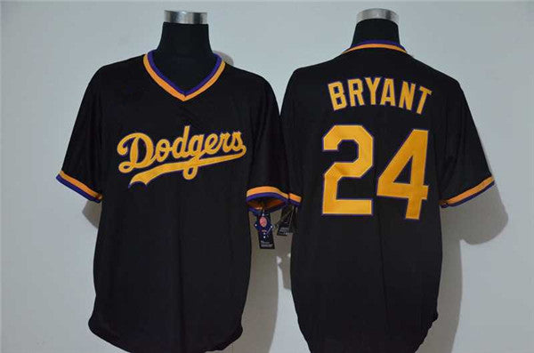 Kobe Bryant Los Angeles Dodgers black Throwback jersey