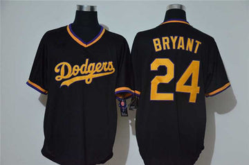 Kobe Bryant Los Angeles Dodgers black Throwback jersey