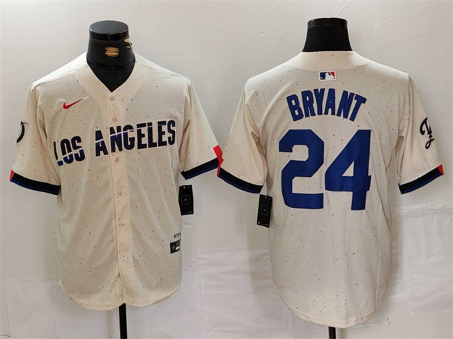 Kobe Bryant Los Angeles Dodgers cream jersey