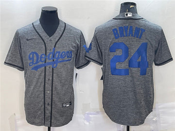 Kobe Bryant Los Angeles Dodgers gray jersey