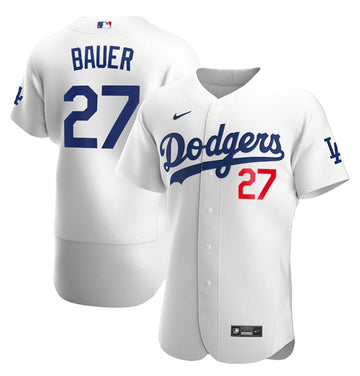 Trevor Bauer Los Angeles Dodgers white jersey