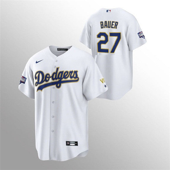 Trevor Bauer Los Angeles Dodgers white jersey