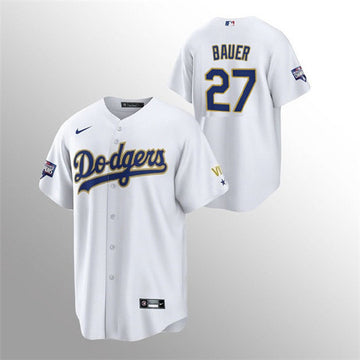 Trevor Bauer Los Angeles Dodgers white jersey