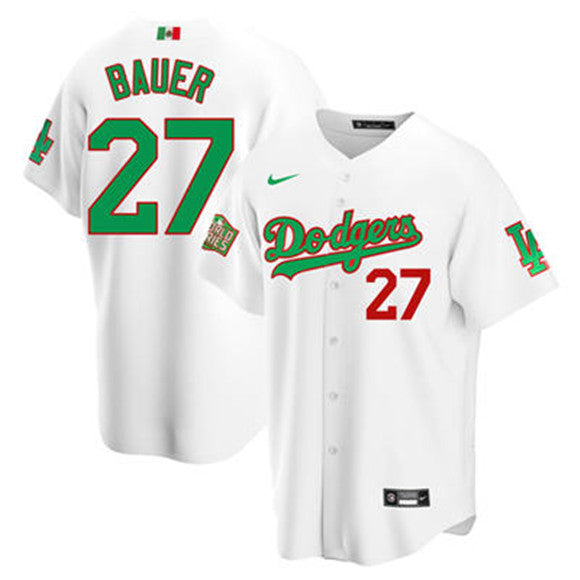 Trevor Bauer Los Angeles Dodgers white jersey