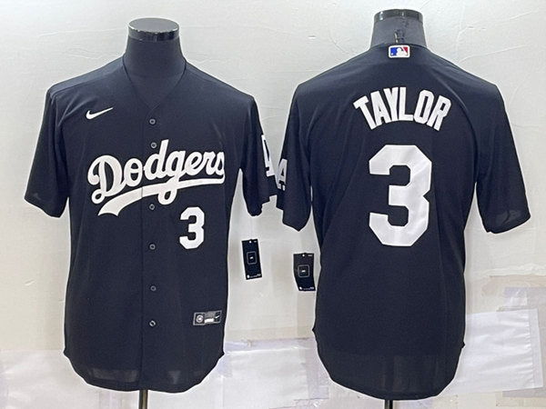 Chris Taylor Los Angeles Dodgers black jersey